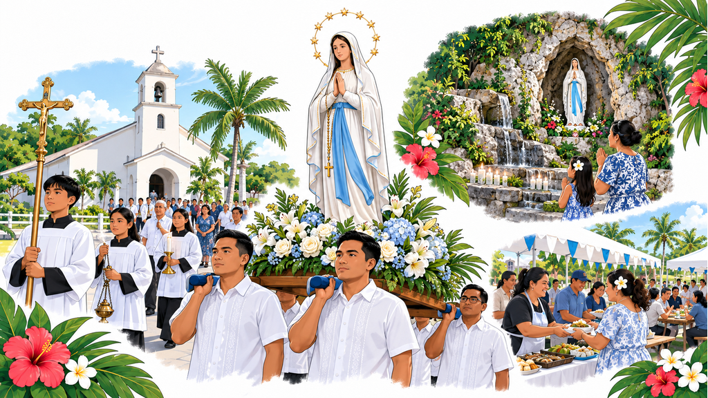 The Santa Marian Kamalen statue, or the December 8 procession in Hagåtña