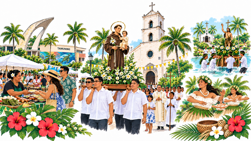 Saint Anthony Church in Tamuning, or the procession