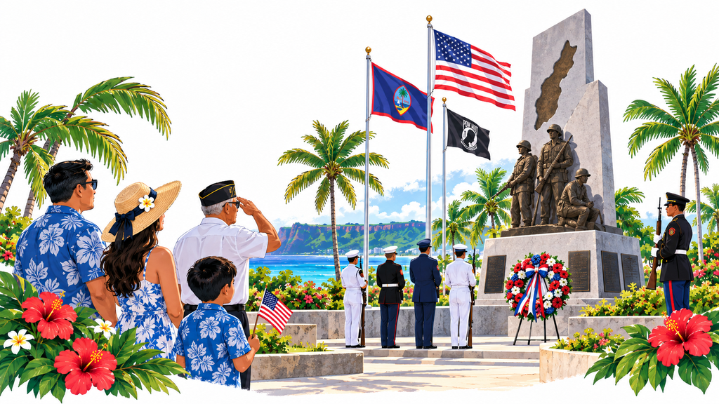 A military ceremony or color guard