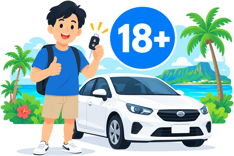 Is there a minimum age to rent a car in Guam?